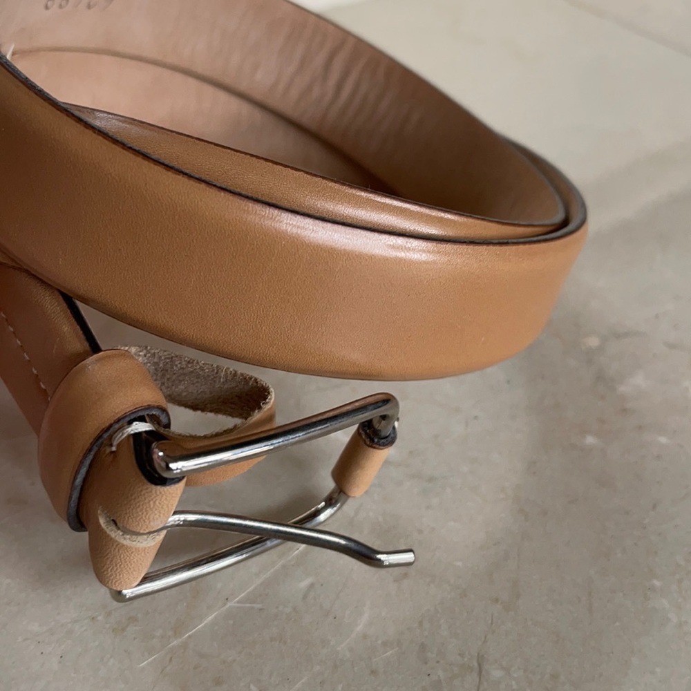 NWT Ann Taylor tan leather Italian belt